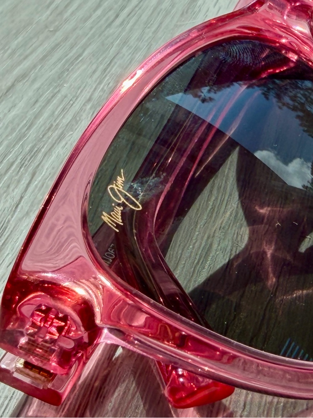Maui Jim Kiopa’a Transparent Pink Sunglasses